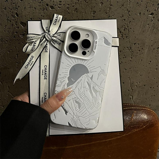 Fashion Creative Sunset Jinshan, Shockproof Trendy Mobile Phone Case, Suitable for Iphone16.15.14.13.12 Pro Max，Samsung S24