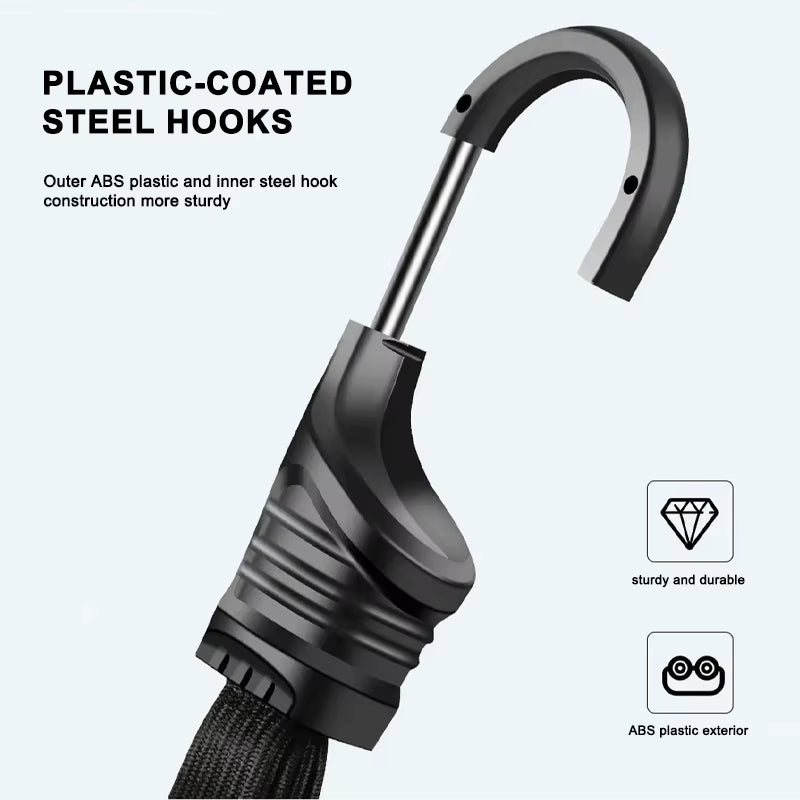 SEAMETAL 60/90CM Motorcycle Helmet Straps Hook Luggage Retractable Elastic Rope Fixed Strap Motor Helmet Luggage Net Accessories