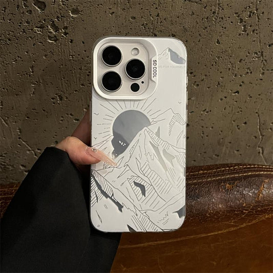 Fashion Creative Sunset Jinshan, Shockproof Trendy Mobile Phone Case, Suitable for Iphone16.15.14.13.12 Pro Max，Samsung S24